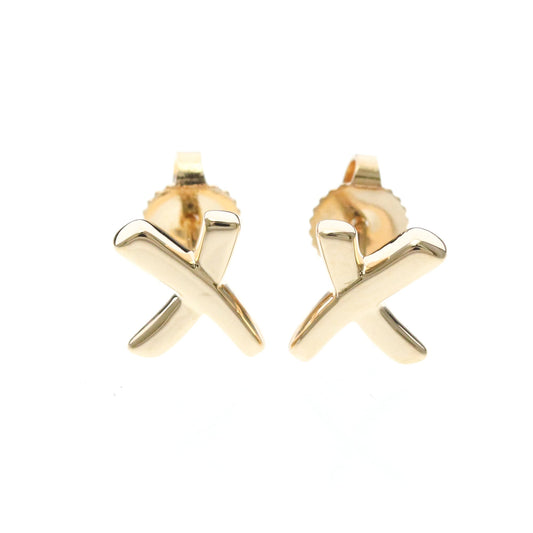 Tiffany & Co. Paloma Picasso Graffiti X Stud 18K Yellow Gold Mini