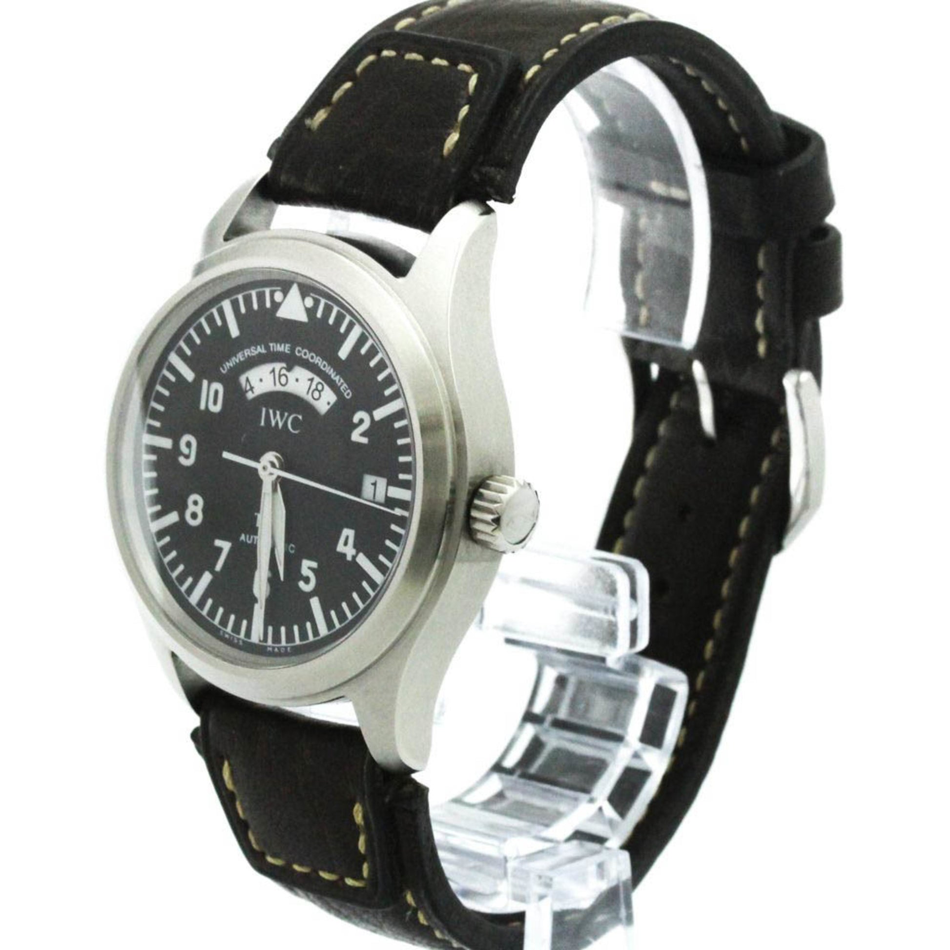 IWC Schaffhausen Pilot Spitfire Chronograph Automatic Stainless Steel and Leather 39