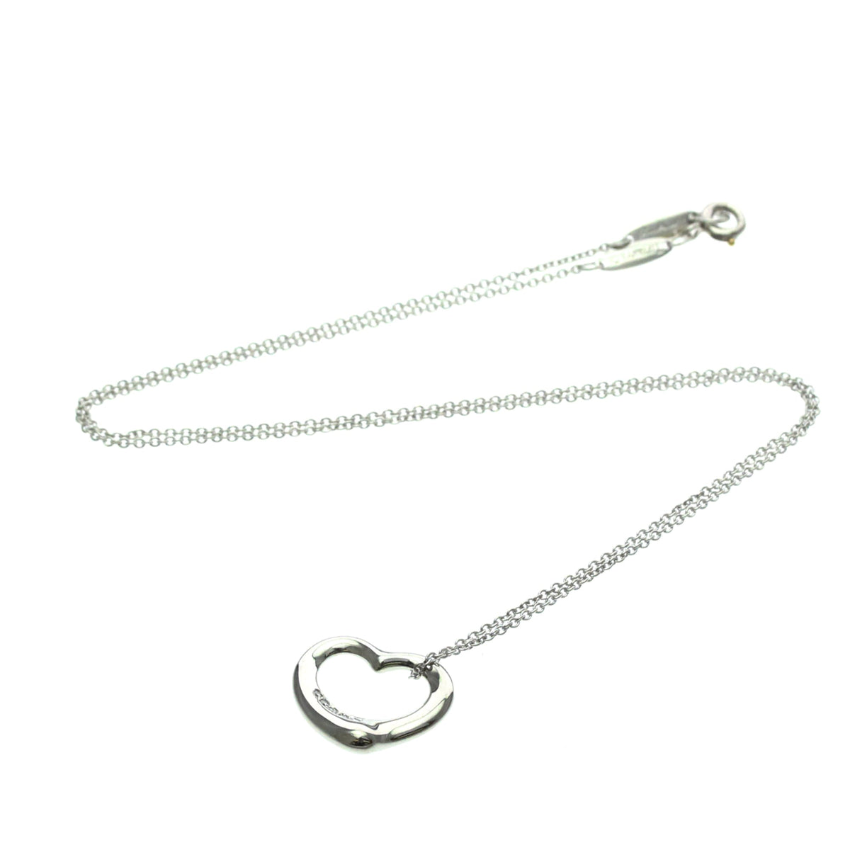 Tiffany & Co. Elsa Peretti Open Heart 5 Diamonds Pendant Platinum and Diamonds Product Image
