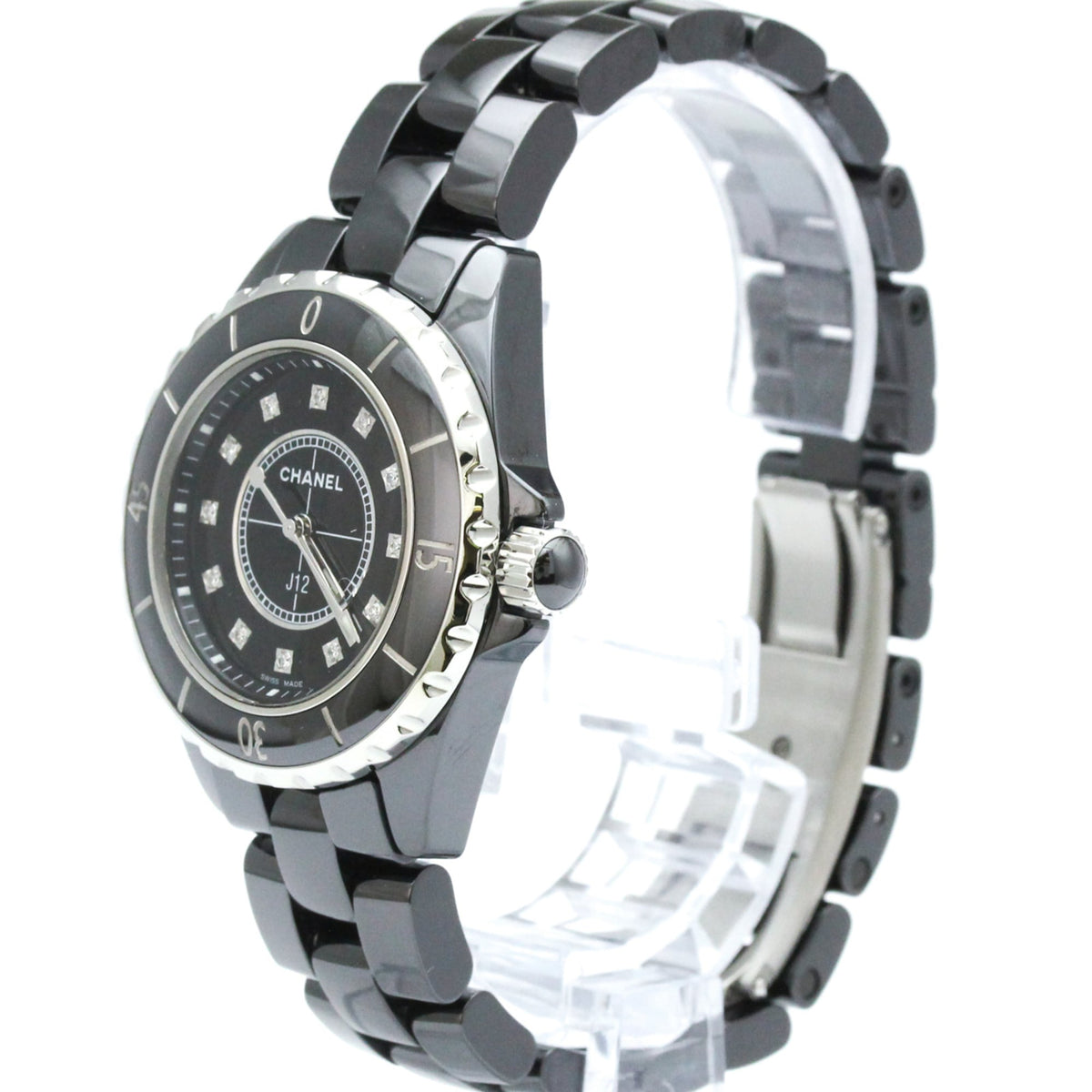Chanel J12 Quartz Ceramic and Stainless Steel with Diamond Markers 33