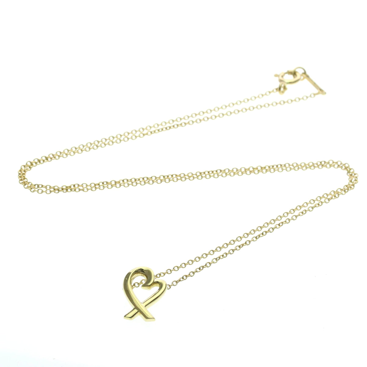 Tiffany & Co. Paloma Picasso Loving Heart Pendant 18K Yellow Gold Small