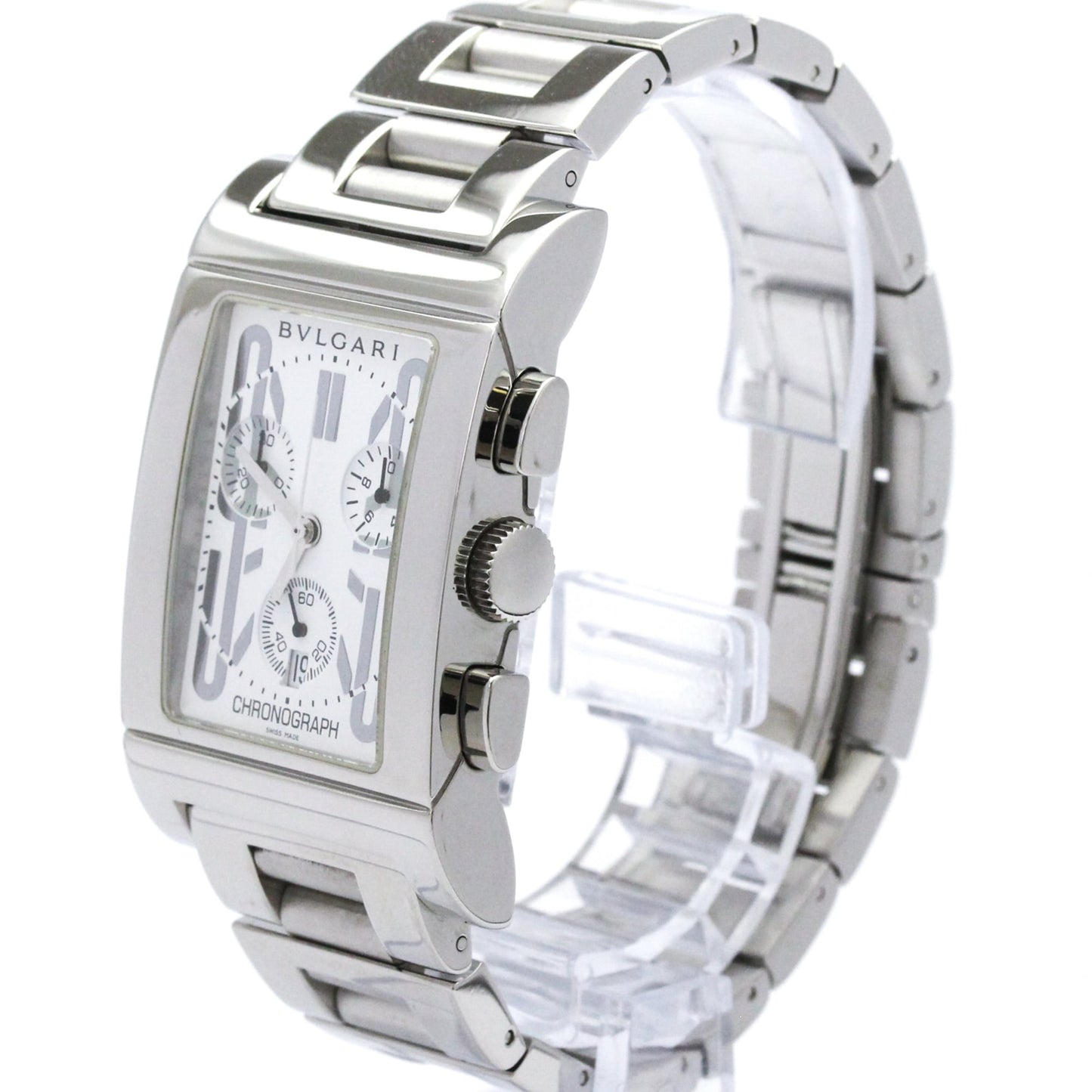 Bvlgari Bvlgari Rettangolo Chronograph Quartz Stainless Steel 49