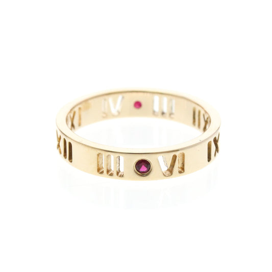 Tiffany & Co. Atlas Pierced 18K Rose Gold and Diamonds 3.5mm