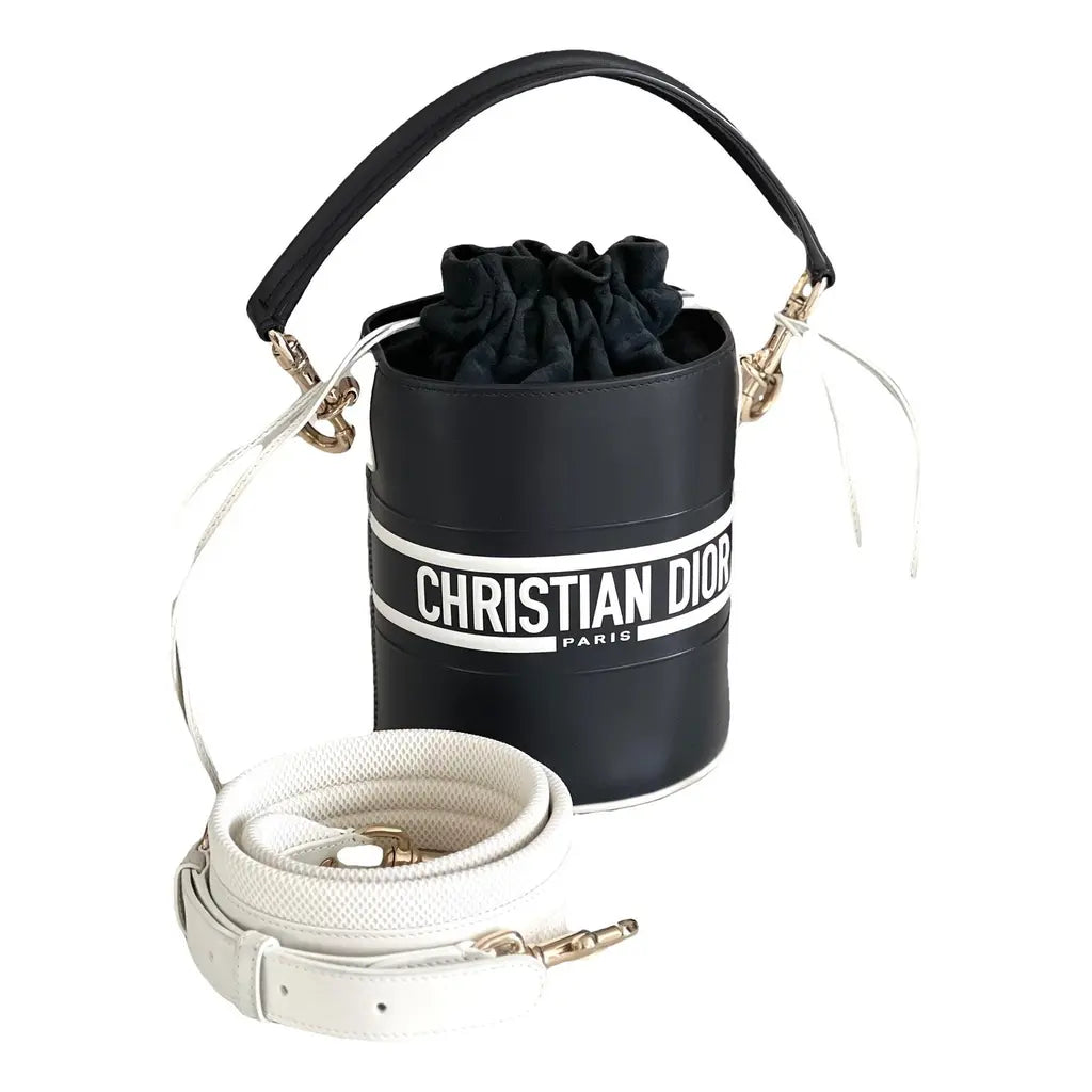 Christian Dior Vibe Drawstring Bucket Leather Small