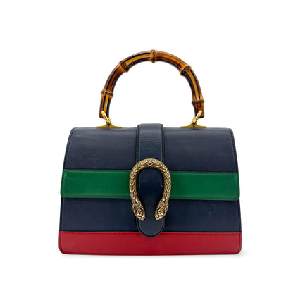 Gucci Dionysus Bamboo Top Handle Bag Colorblock Leather Medium