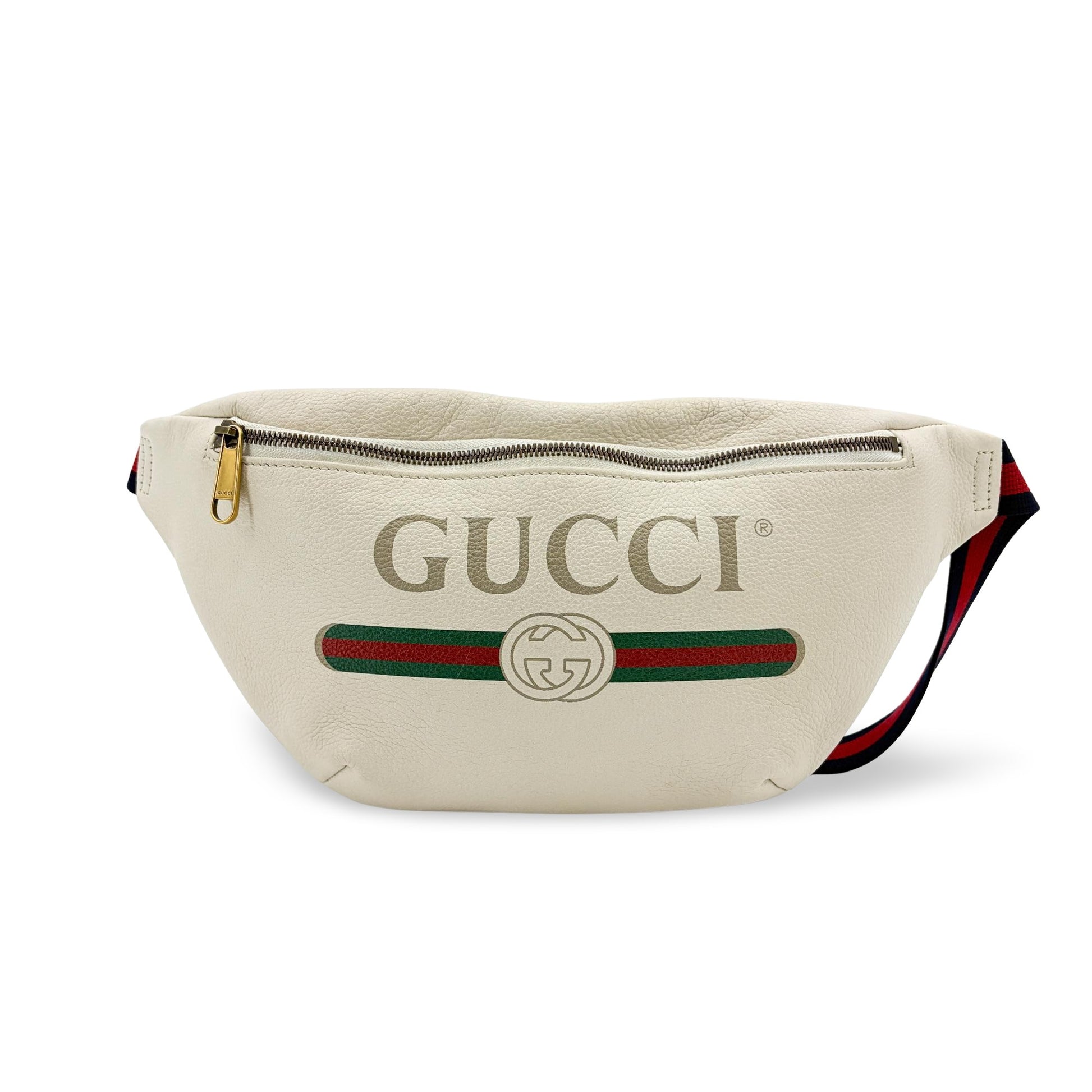 Gucci Logo Belt Printed Leather Medium