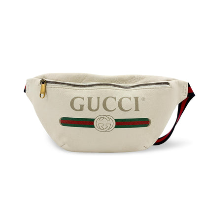 Gucci Logo Belt Printed Leather Medium
