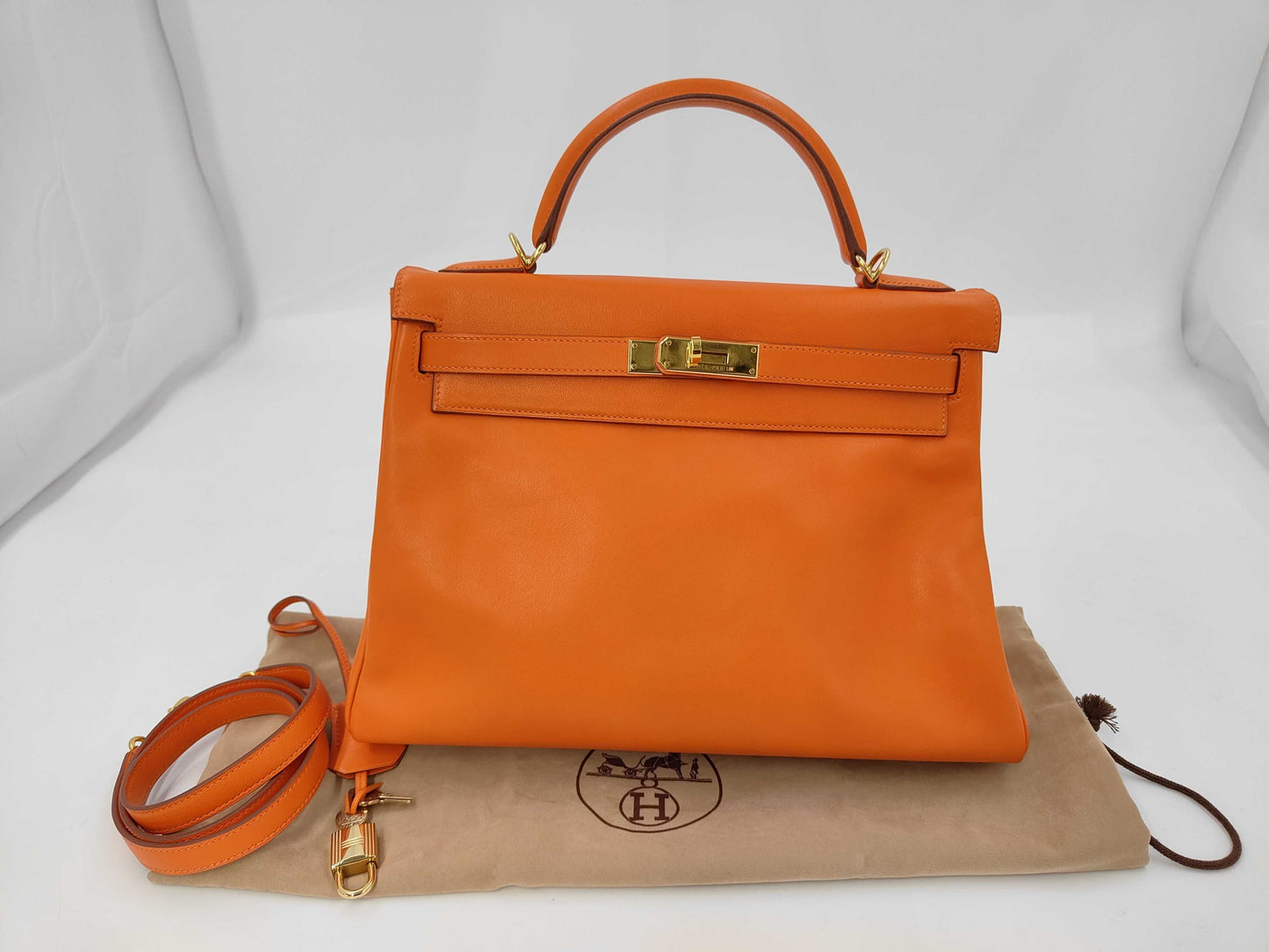 Hermes Kelly 32 Graine Couchevel Yellow leather 32
