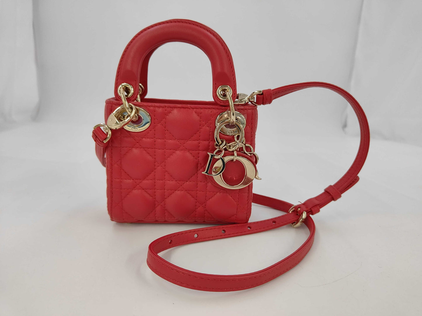 Christian Dior Lady Dior Cannage Quilt Lambskin Medium