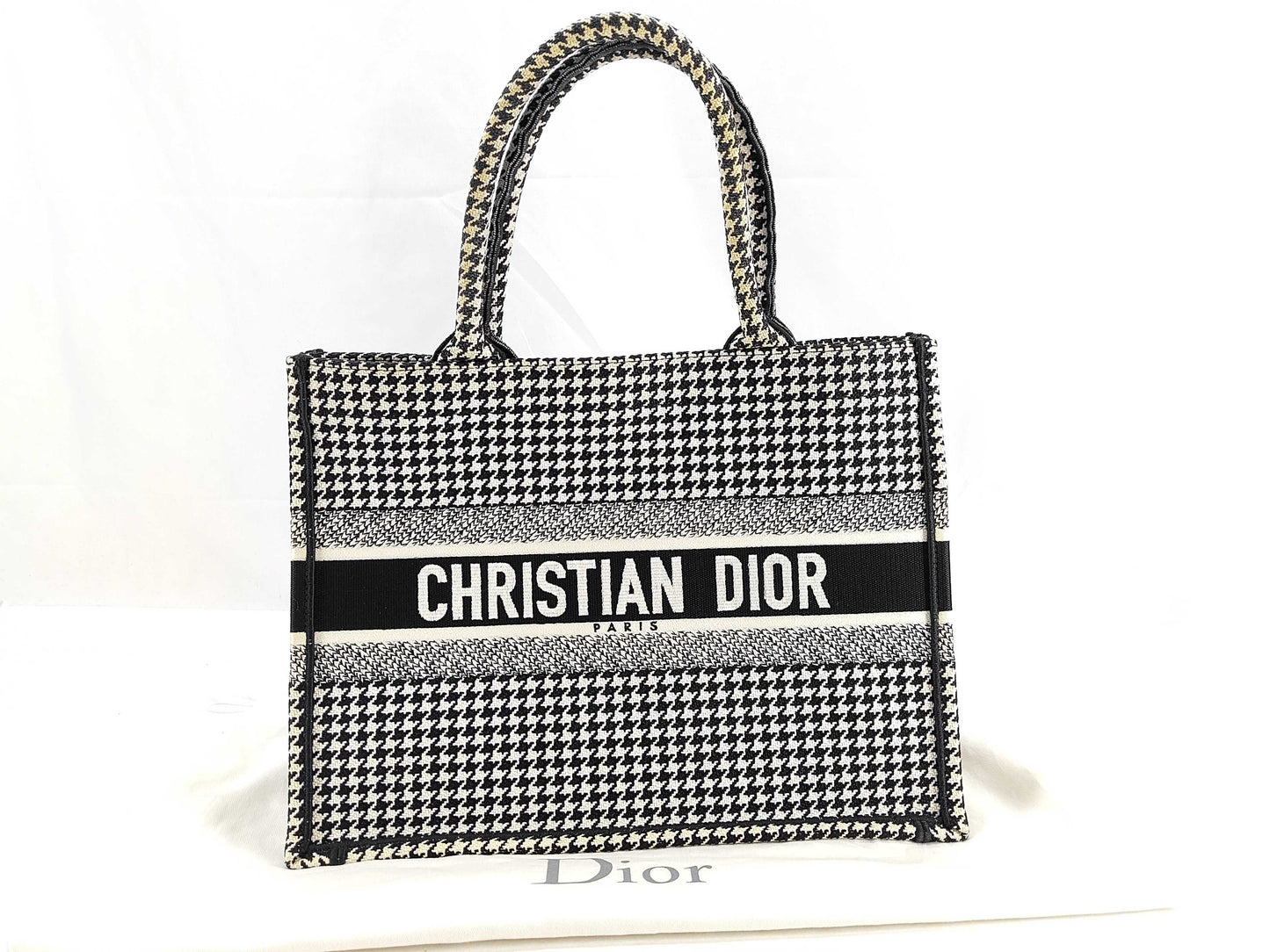 Christian Dior Book Tote Embroidered Canvas Medium