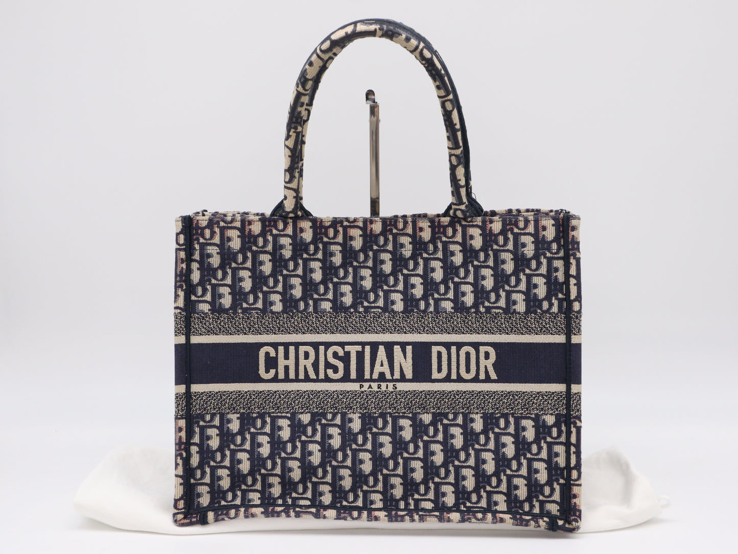 Christian Dior Book Tote Embroidered Canvas Small