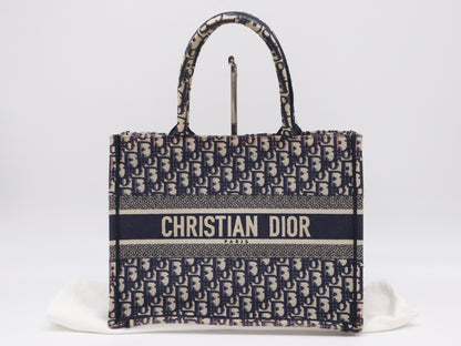 Christian Dior Book Tote Embroidered Canvas Small