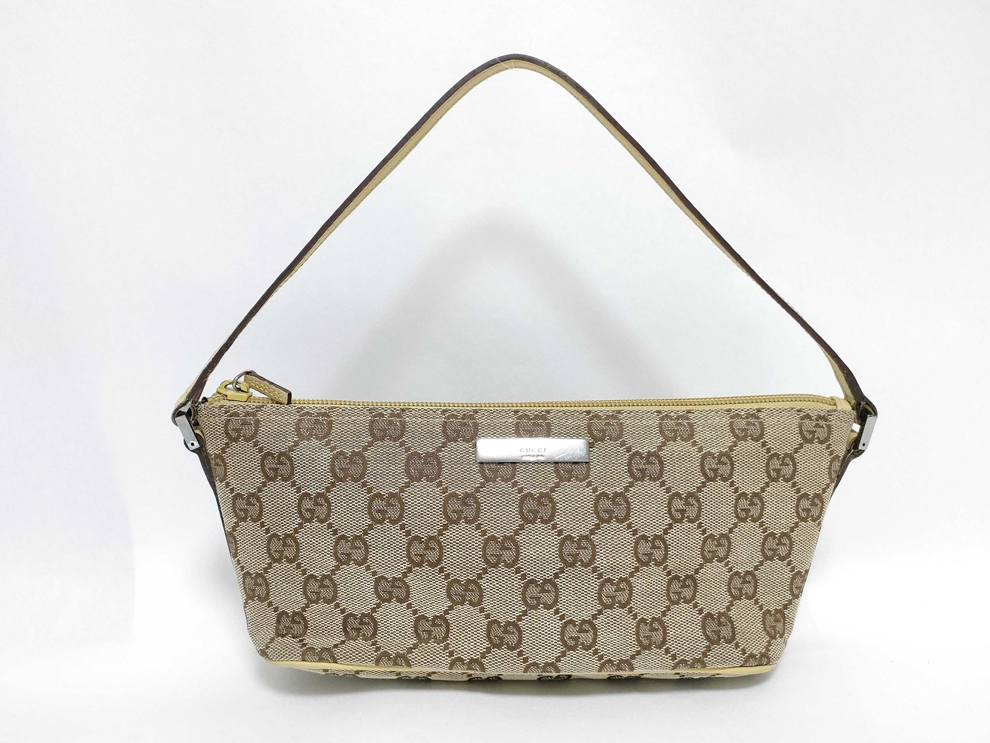 Gucci Vintage Boat Pochette GG Canvas Small
