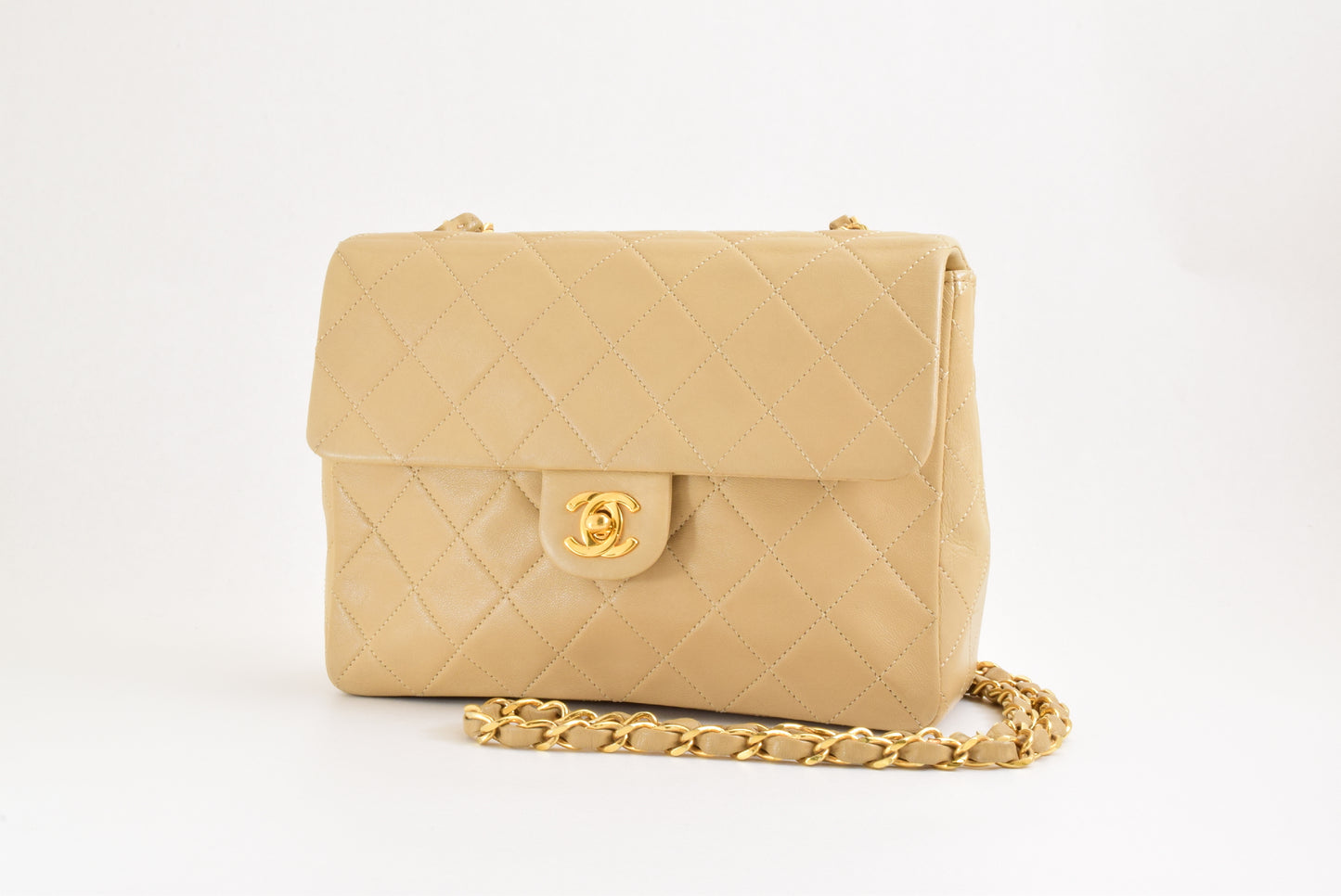 Chanel Vintage Classic Single Flap Quilted Lambskin Small