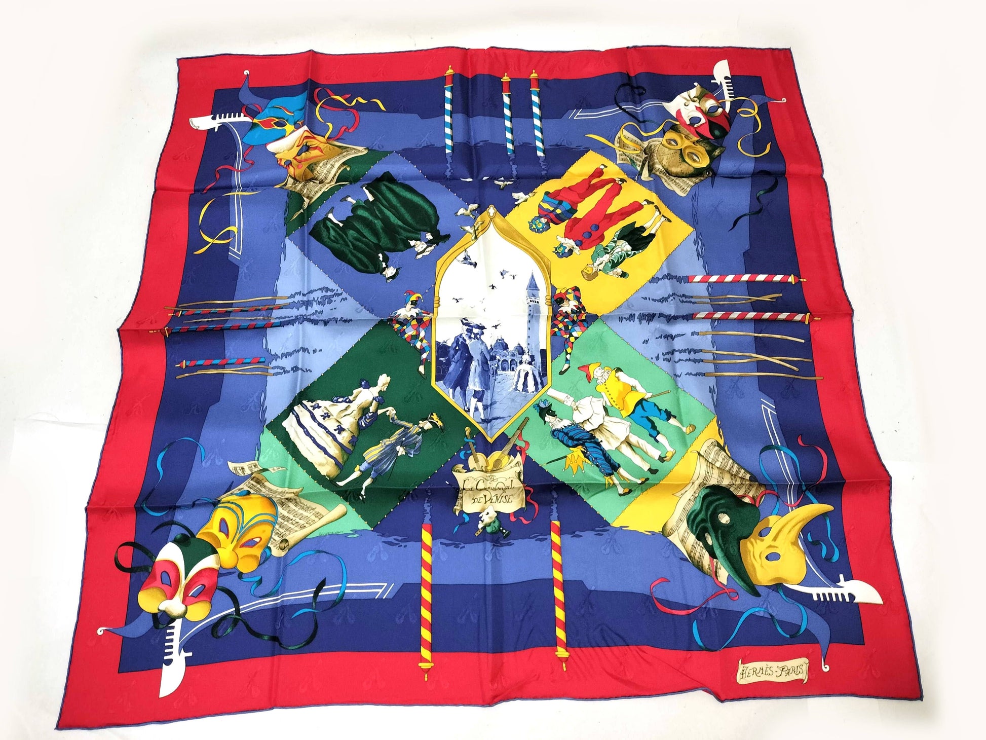 Hermes Carré 90 Le Carnaval de Venise 90