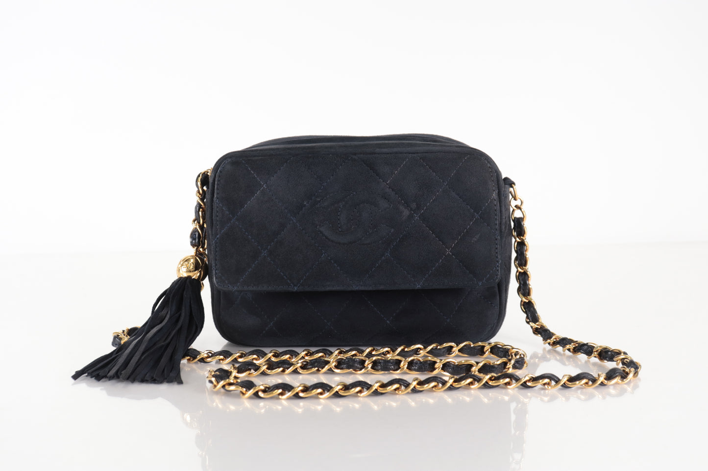 Chanel Shoulder Suede Patchwork Medium
