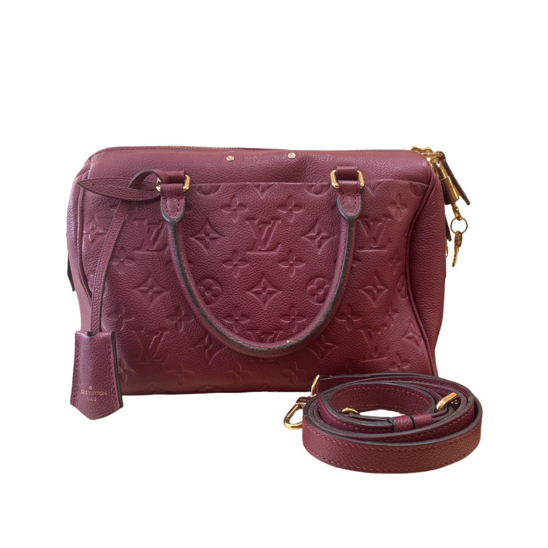 Louis Vuitton Speedy Bandouliere Monogram Empreinte Leather 25