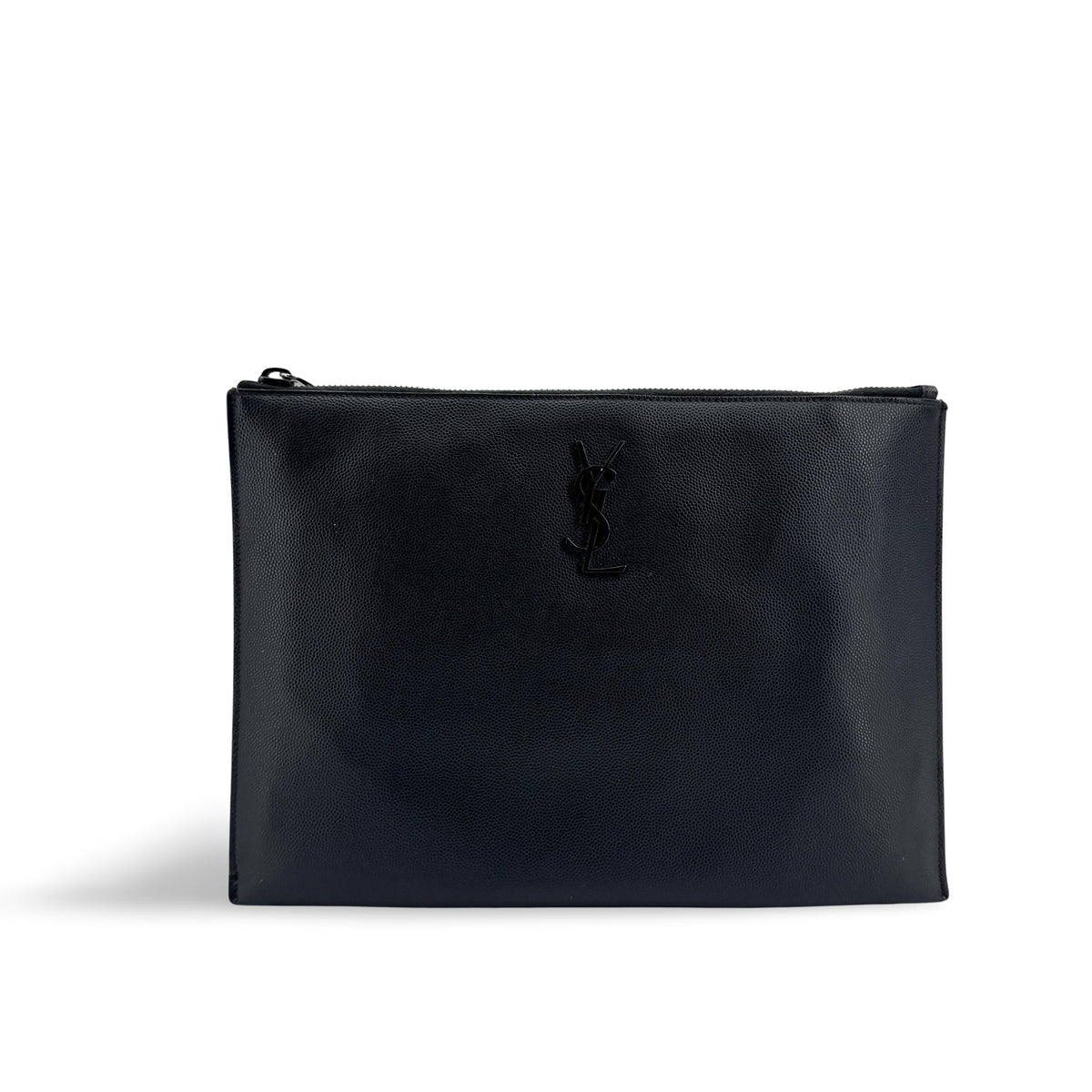 Saint Laurent Classic Monogram Zip Leather Large