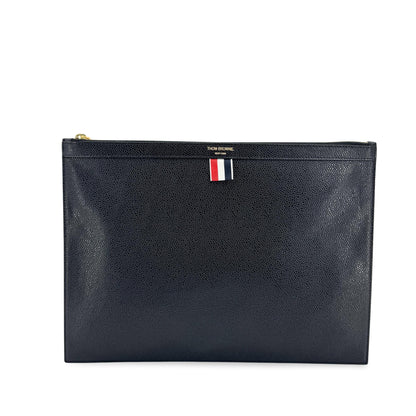 Thom Browne Zip Document Holder Leather with Applique Product Image