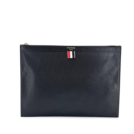 Thom Browne Zip Document Holder Leather with Applique Product Image