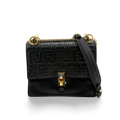 Fendi Kan I Zucca Embossed Leather Medium