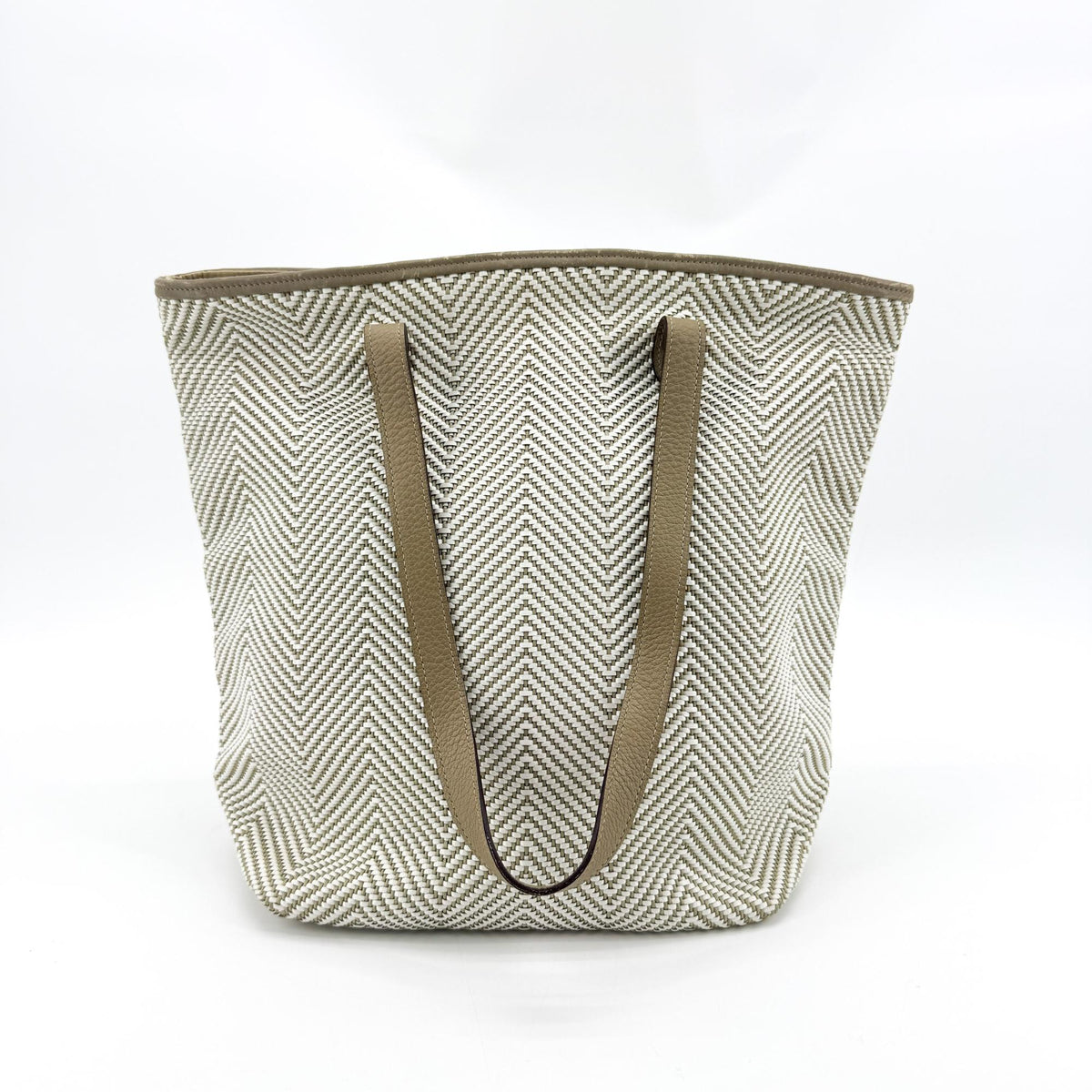 Hermes Chennai Woven Leather and Canvas Mini