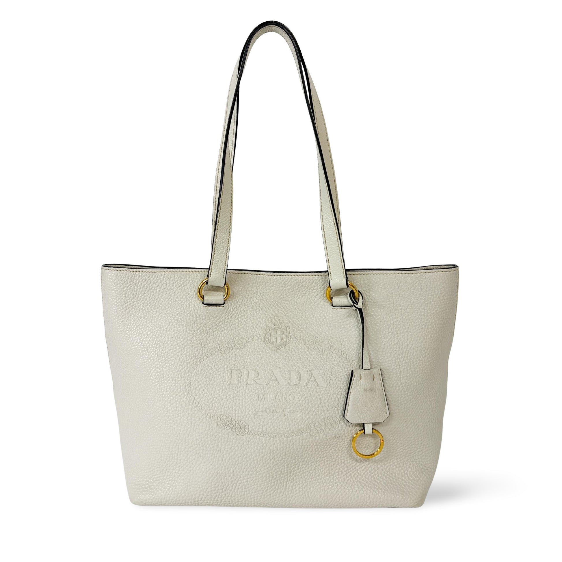 Prada Prada Vitello Phenix Leather Tote Bag Black Large phenix leather Product Image