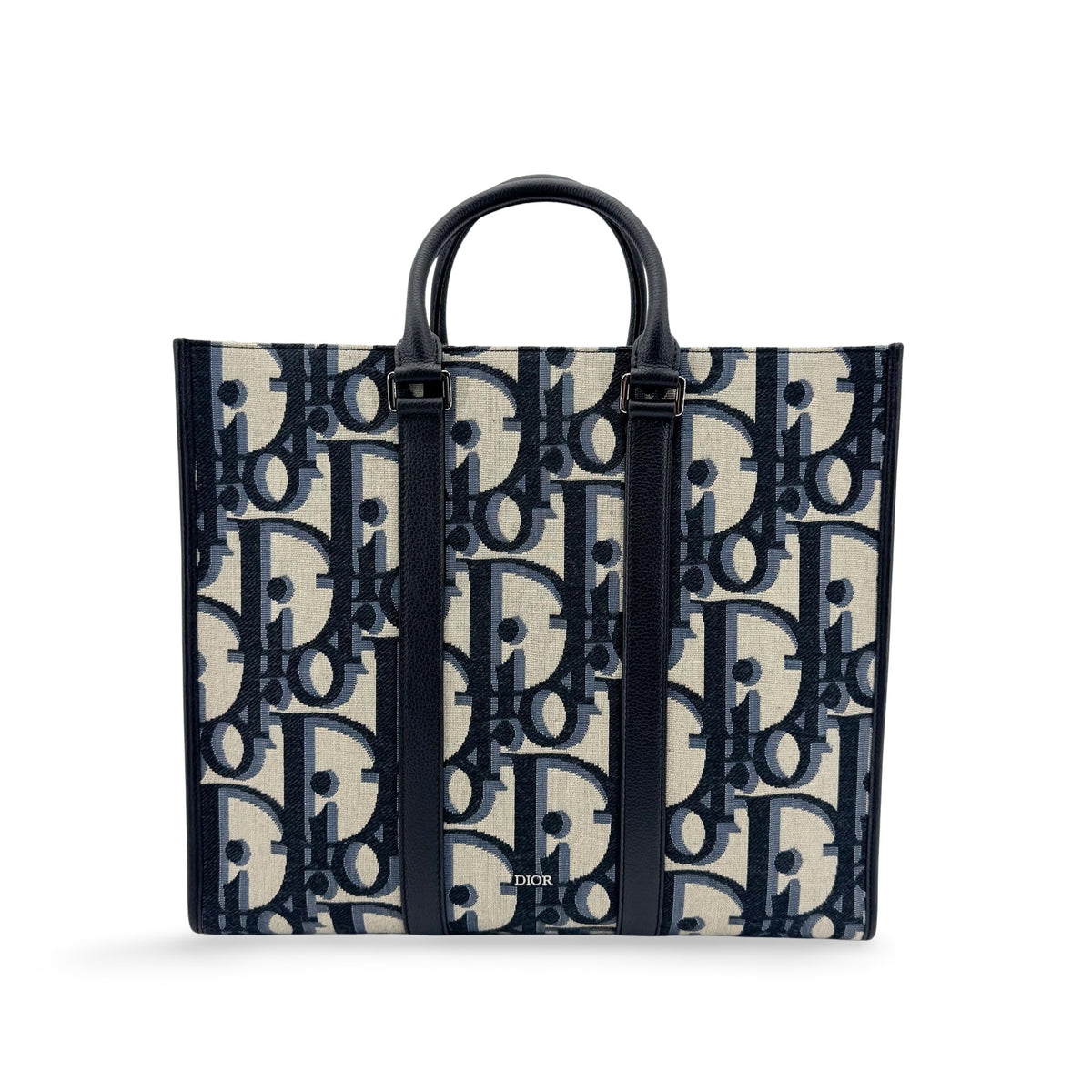 Christian Dior Book Tote with Strap Oblique Canvas Medium