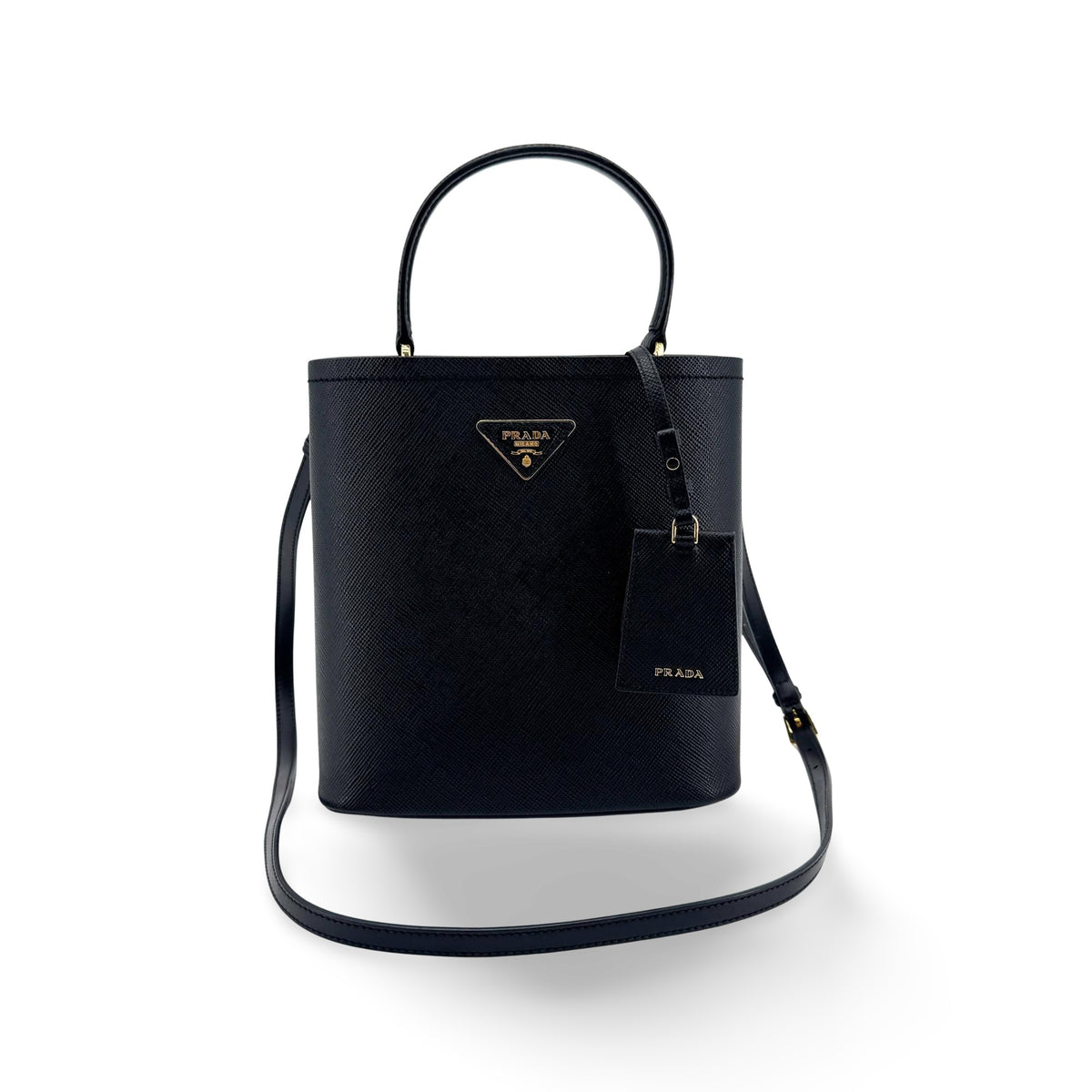 Prada Panier Bucket Saffiano Leather Small