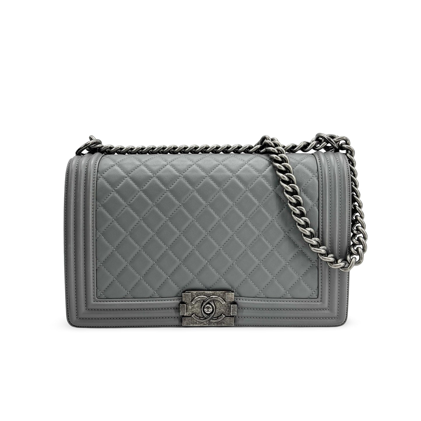 Chanel Boy Flap Quilted Calfskin Old Medium