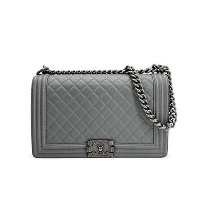 Chanel Boy Flap Quilted Calfskin Old Medium