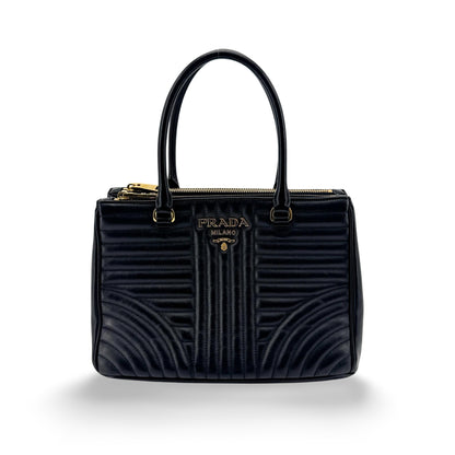 Prada Double Zip Tote Diagramme Quilted Leather Medium