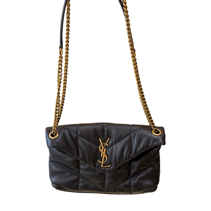 Saint Laurent Loulou Shoulder Matelasse Chevron Velvet Small