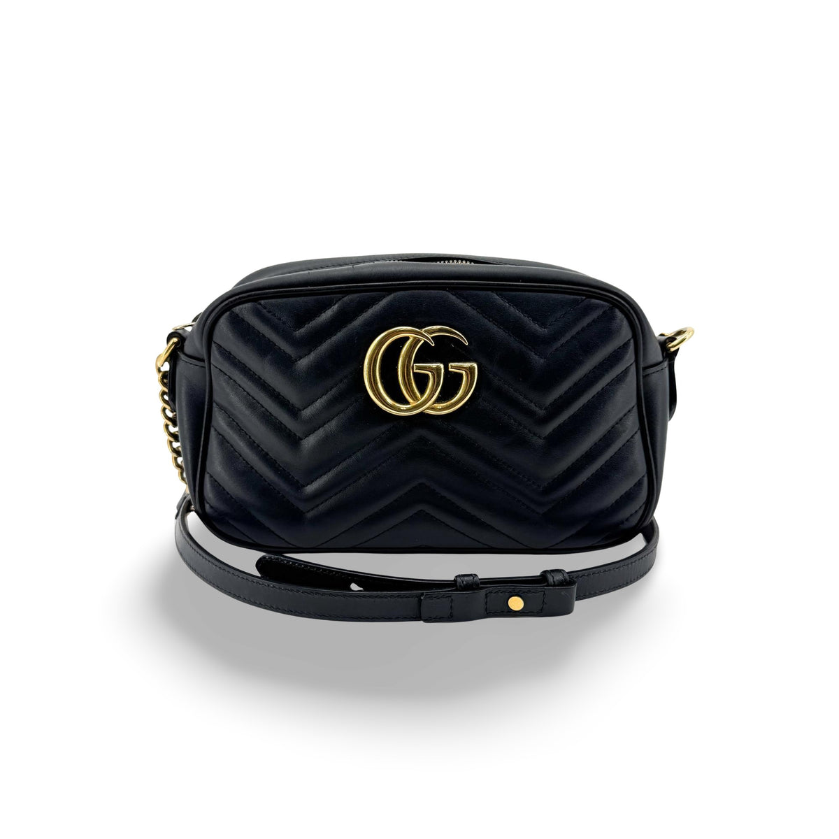 Gucci GG Marmont Chevron Iridescent Leather Small
