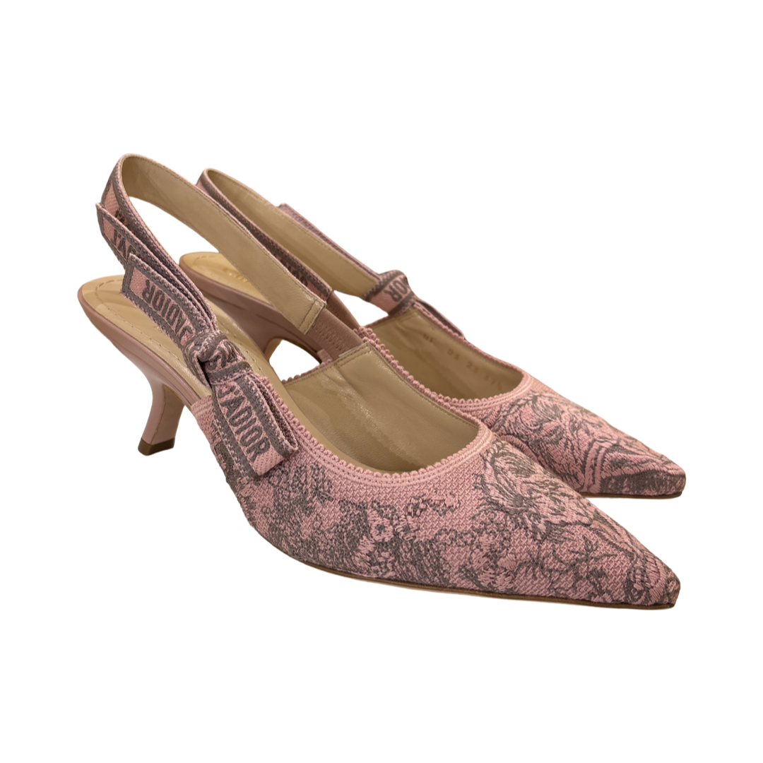 Christian Dior Women's J'Adior Slingback Pumps Printed Fabric 65