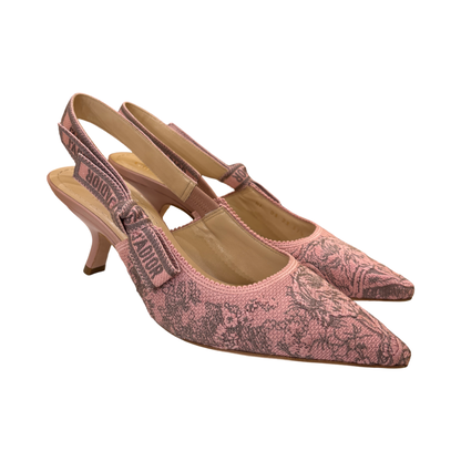 Christian Dior Women's J'Adior Slingback Pumps Printed Fabric 65