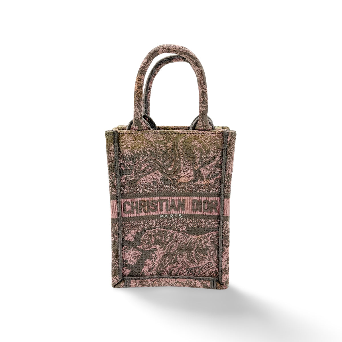 Christian Dior Book Embroidered Canvas Vertical