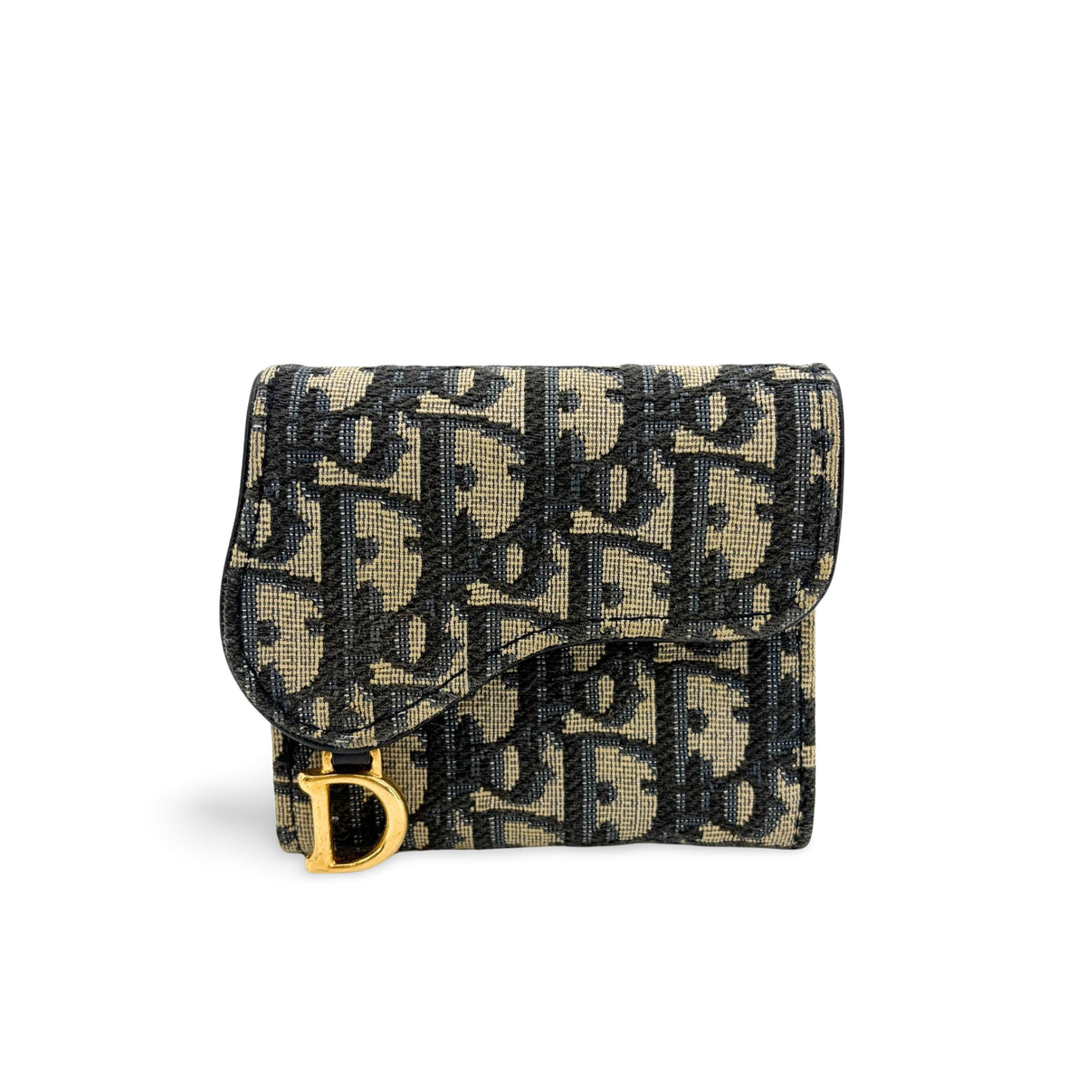 Christian Dior Saddle Flap Oblique Canvas Mini