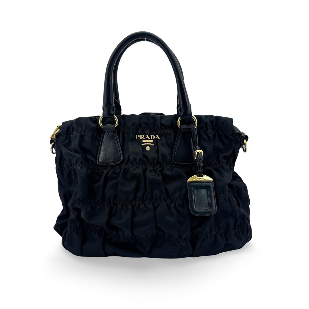 Prada Gaufre Convertible Tessuto Large