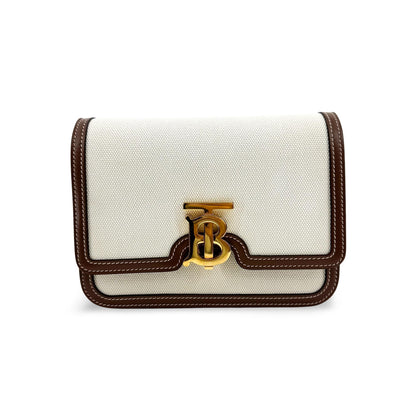 Burberry TB Crossbody Bag Canvas and Leather Product Image