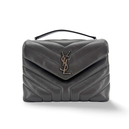 Saint Laurent LouLou Top Handle Matelasse Chevron Leather Medium