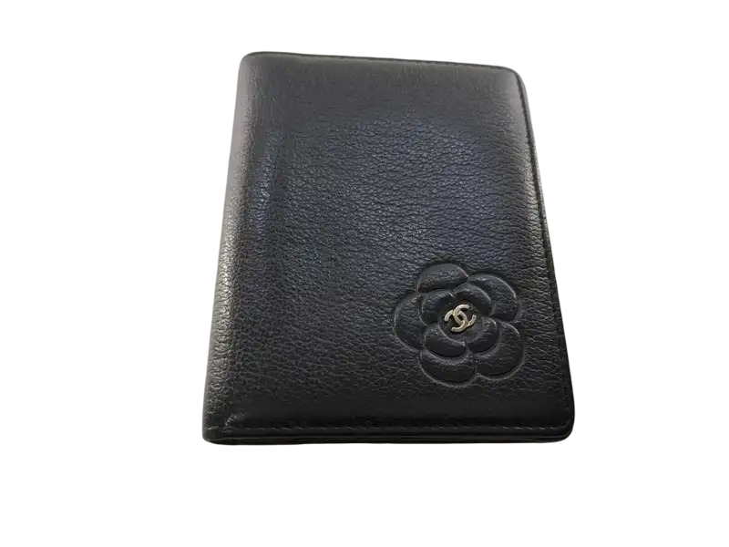Chanel Camellia Card Case Studded Camellia Lambskin mini