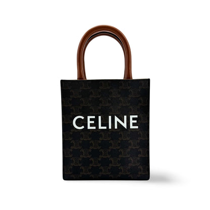 Celine Vertical Cabas Triomphe Coated Canvas Large