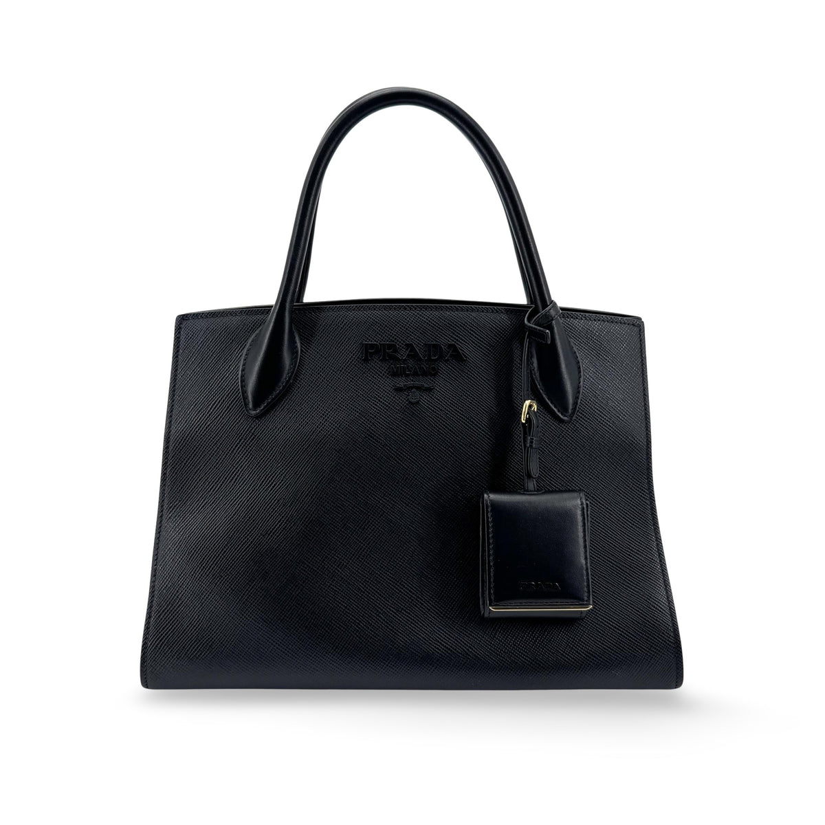 Prada Monochrome Saffiano with City Calf Medium