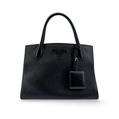 Prada Monochrome Saffiano with City Calf Medium