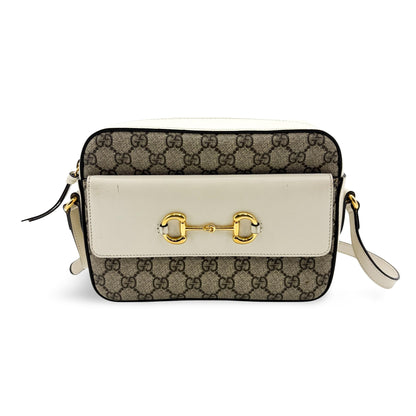 Gucci Horsebit 1955 Flap Pocket Camera GG Coated Canvas and Leather Small