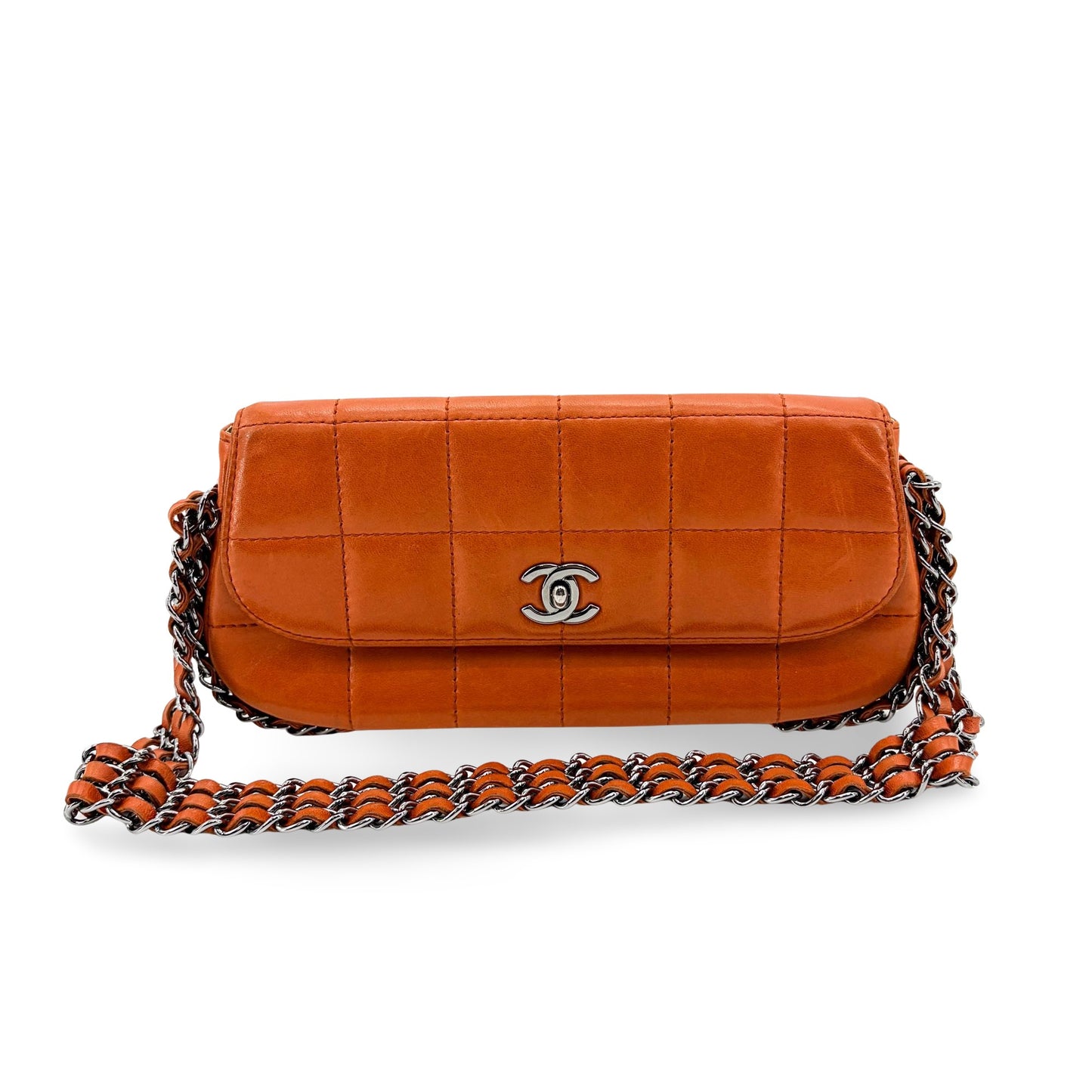 Chanel East West Flap leather medium