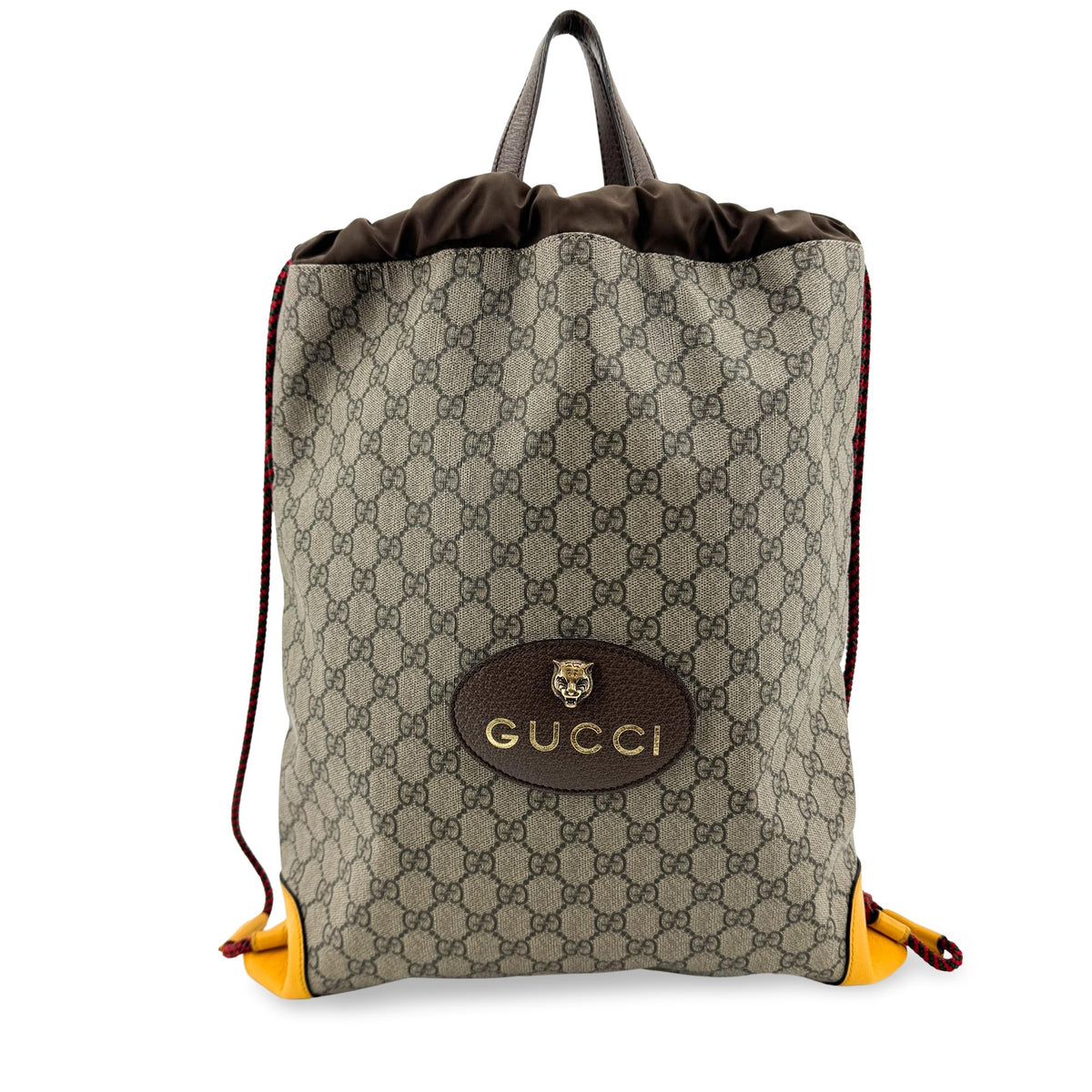 Gucci Neo Vintage Drawstring GG Coated Canvas Large