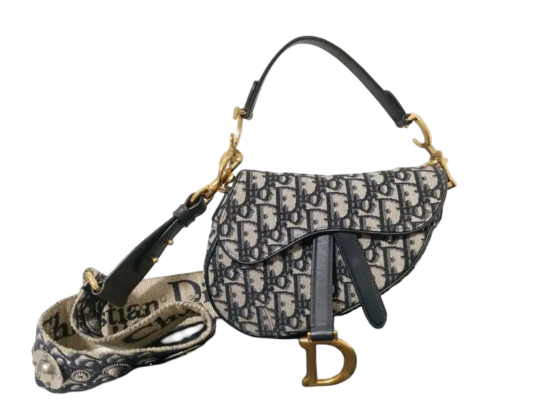 Christian Dior Dior Saddle Boxy Bag Plum Dior Oblique small