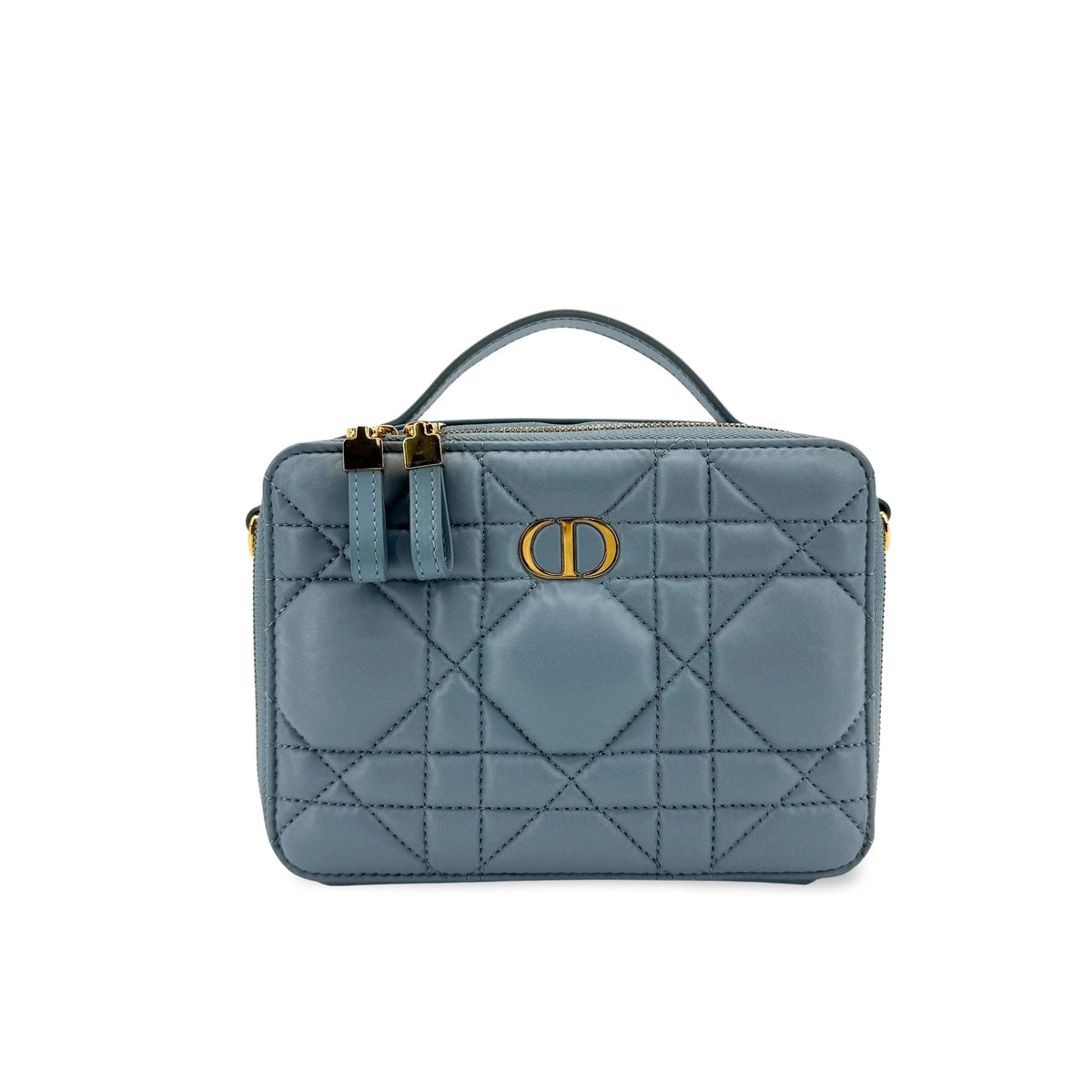 Christian Dior Caro Box Bag with Chain Macrocannage Quilt Calfskin Product Image